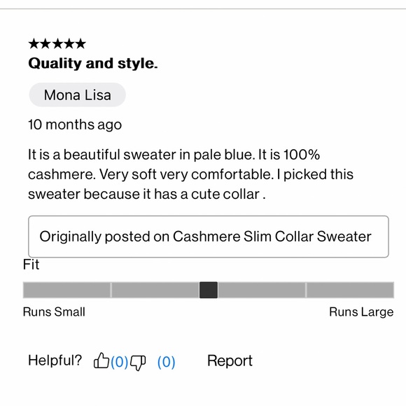 Club Monaco slim collar cashmere sweater - Picture 4 of 6